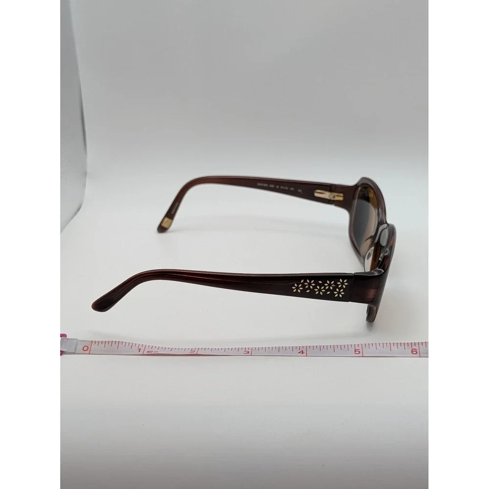 Saks Fifth Avenue 69/S Sunglass Frames Only Brown Floral Inlay Temples 57-15-135